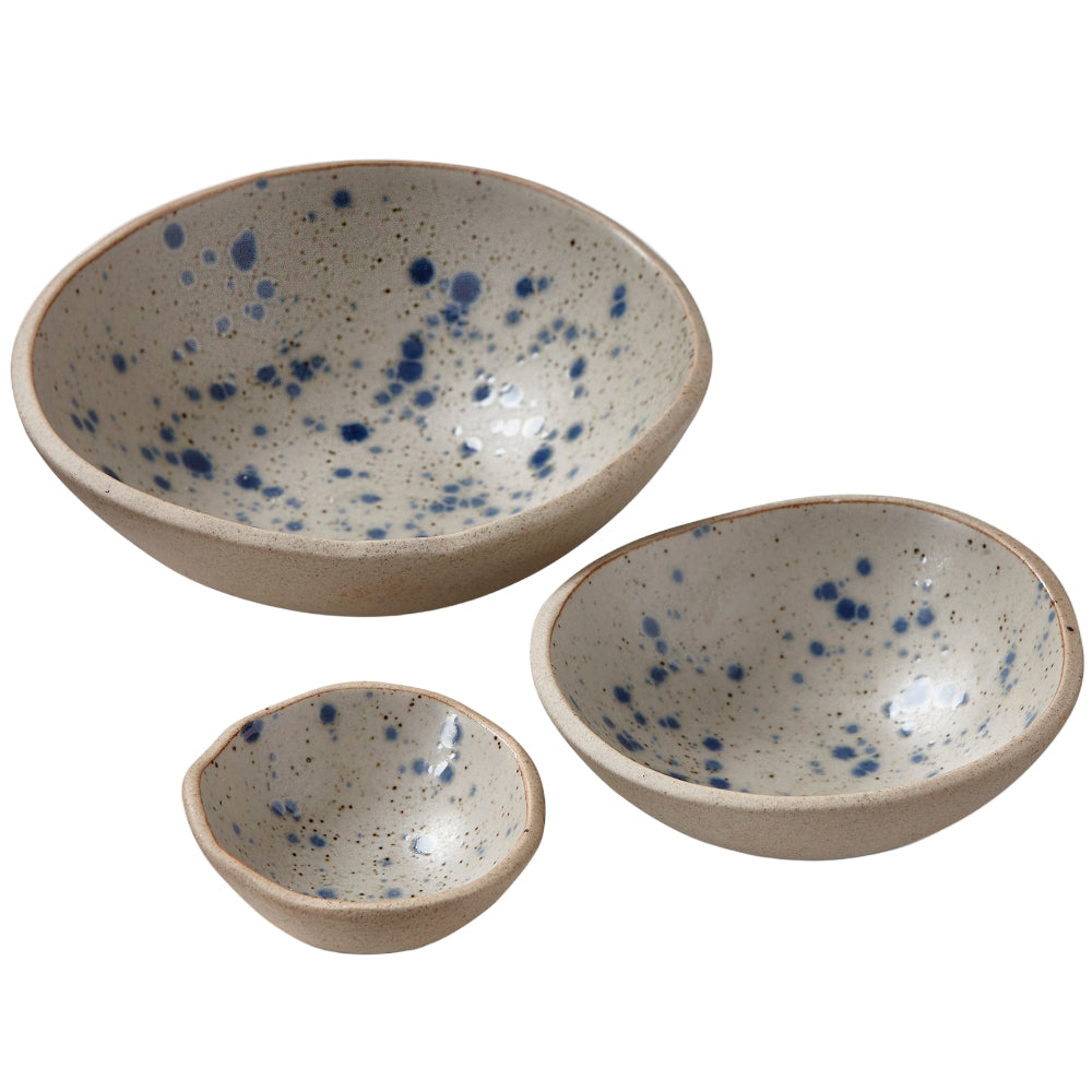 TAG Blue Speckled Porcelain Hudson Bowls
