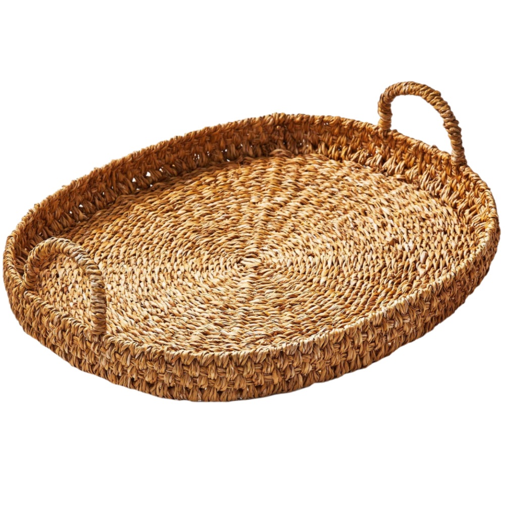 accent tray with fishing lures TAG Woven Seagrass Serving Tray