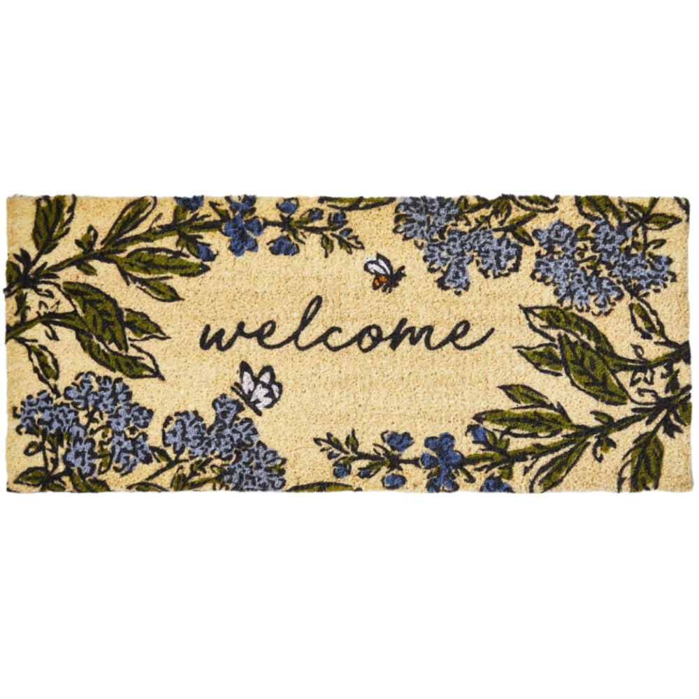 "Welcome" Sage Estate Coir Mat - 17" x 40"