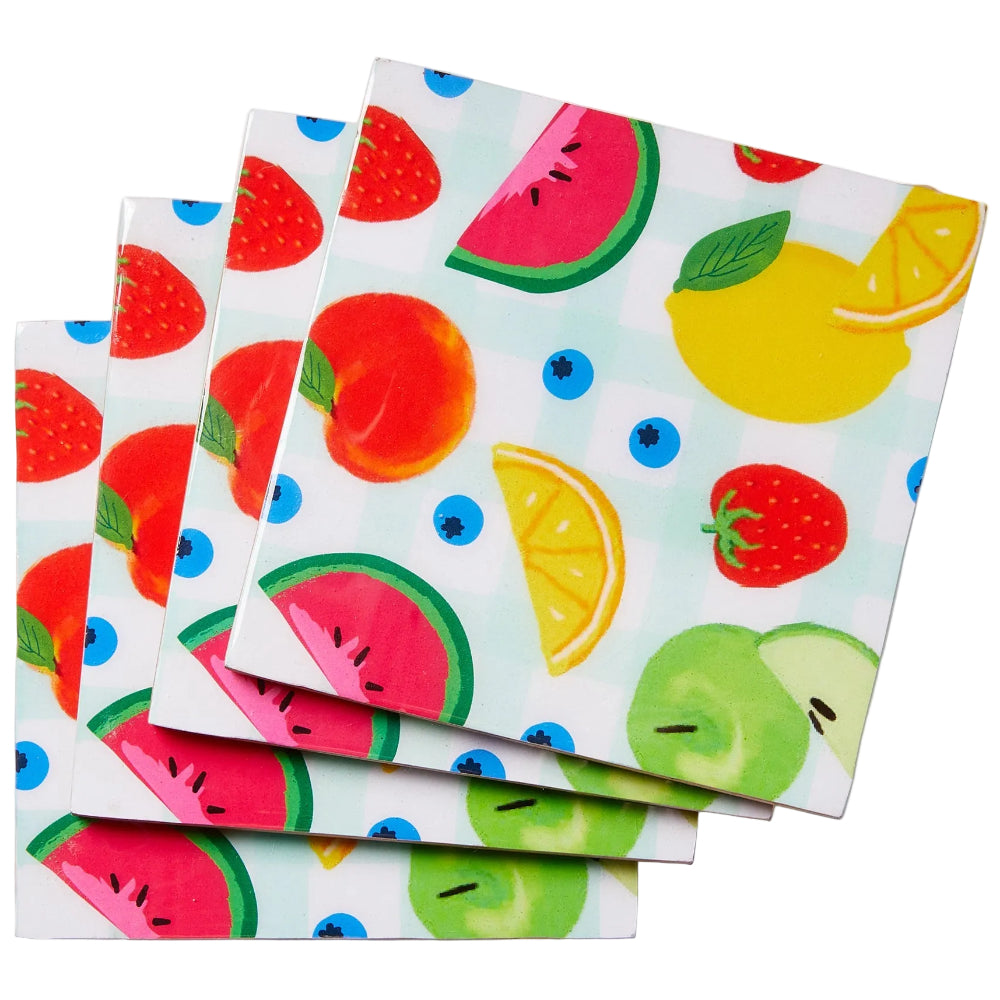 TAG Fresh Pick MDF Square Coasters - 4 pc.