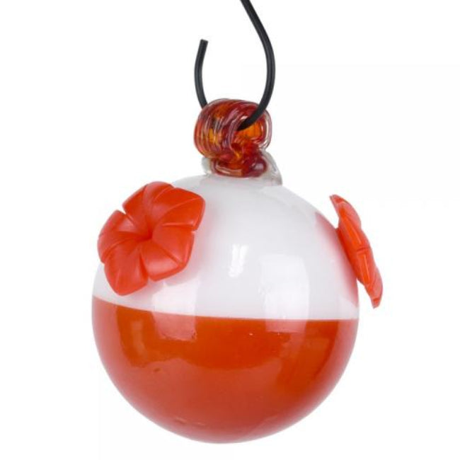 Hand-Blown Glass Fishing Bobber Hummingbird Feeder - 8 oz.