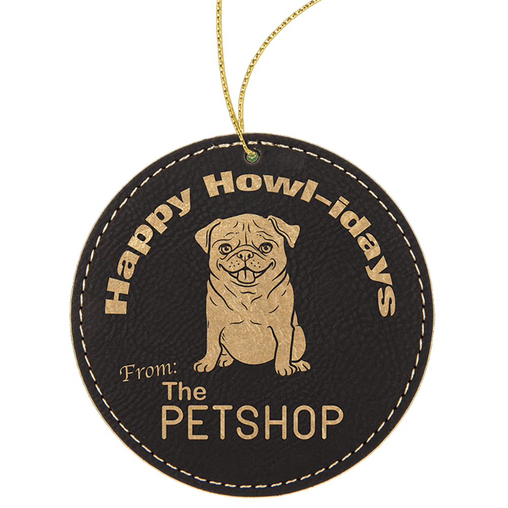 JDS Engravable Leatherette Christmas Ornaments (Blank) - 3"