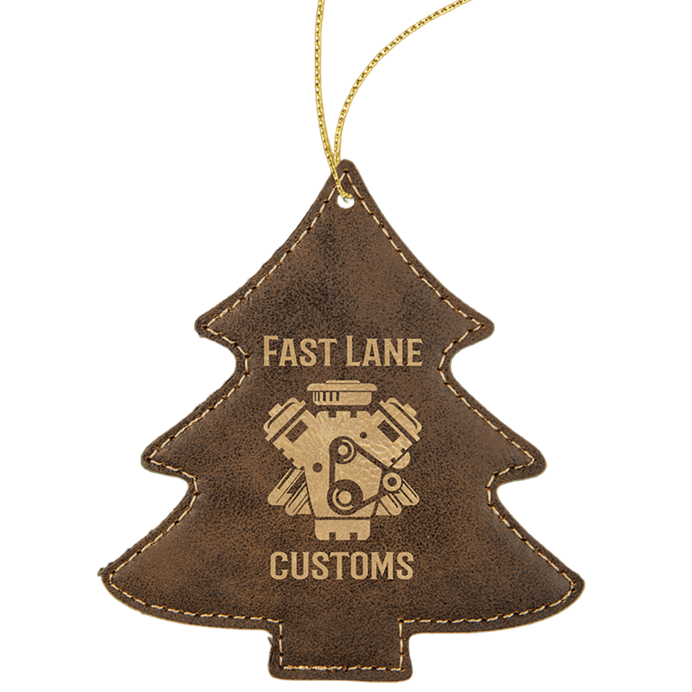 JDS Engravable Leatherette Christmas Ornaments (Blank) - 3"