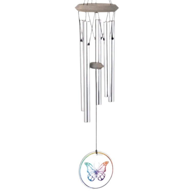 Woodstock Habitats Windchime (Glass Butterfly) - 22"