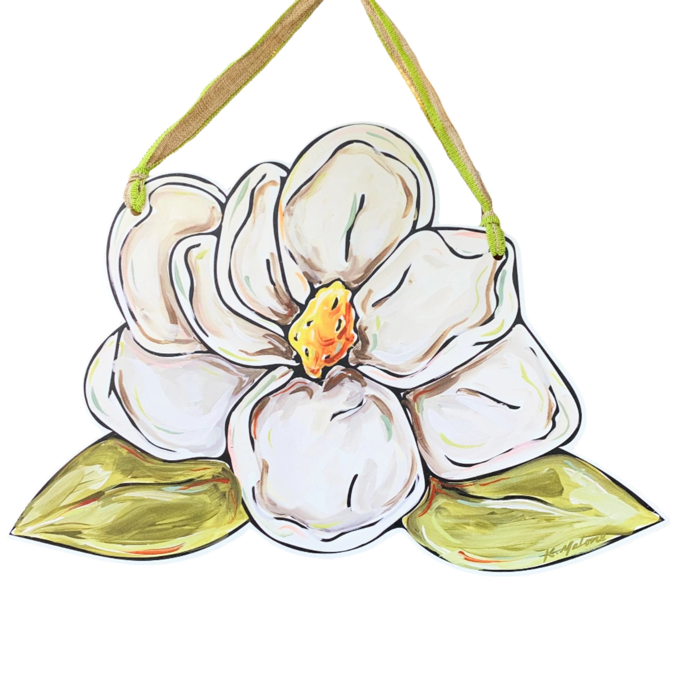 Home Malone Magnolia Flower Door Hanger
