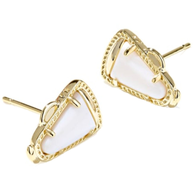 Kendra Scott Gold Cheer Megaphone Stud Earrings