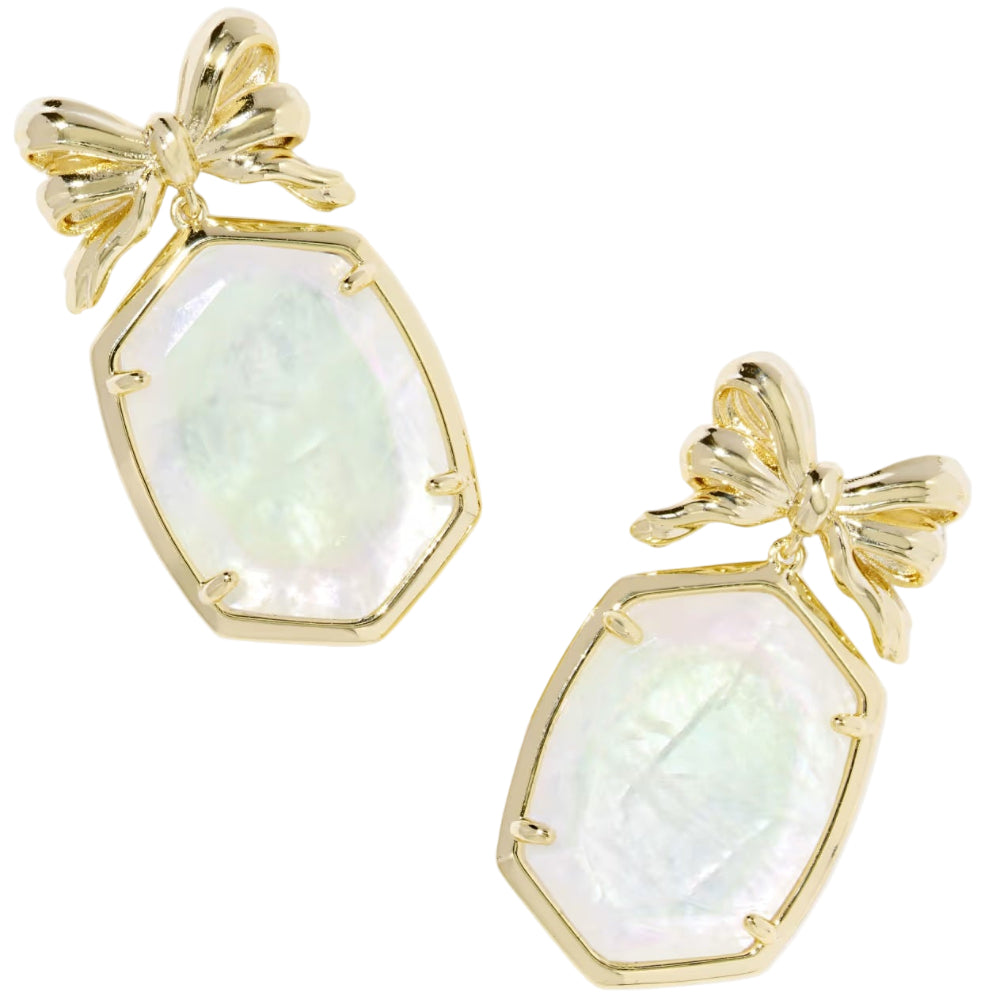 Kendra Scott Daphne Gold Bow Drop Earrings