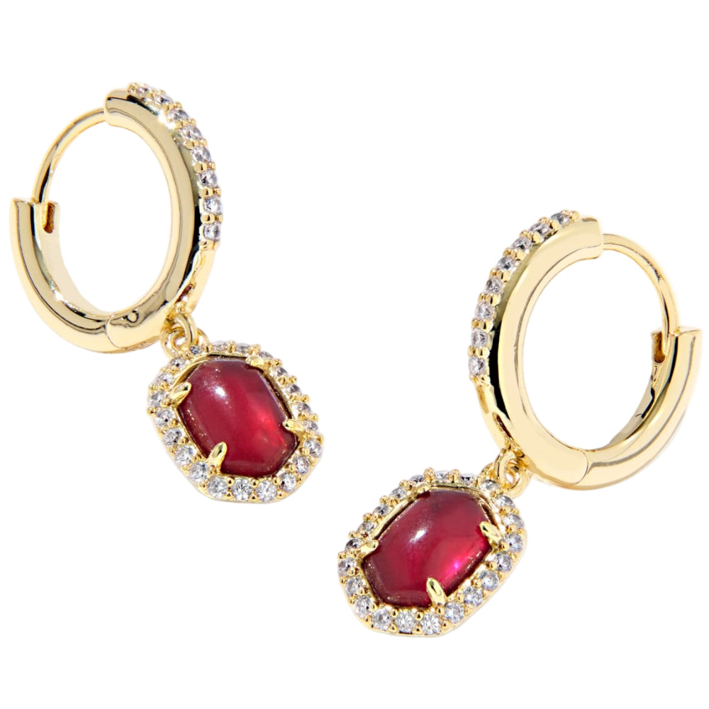 Kendra Scott Daphne Crystal Frame Huggie Earrings