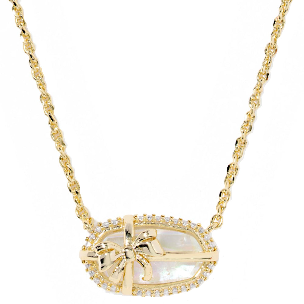 Kendra Scott Elisa Bow Gold Short Pendant Necklace
