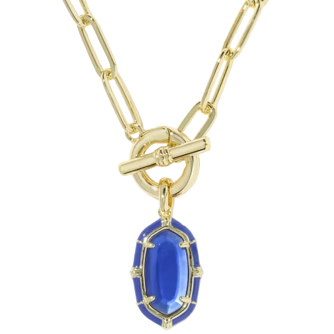 Kendra Scott Elisa Gold Enameled Chainlink Necklace