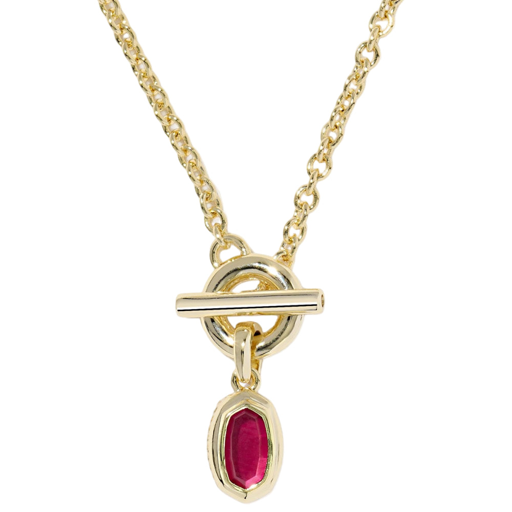 Kendra Scott Mini Elisa Gold Pendant Toggle Necklace