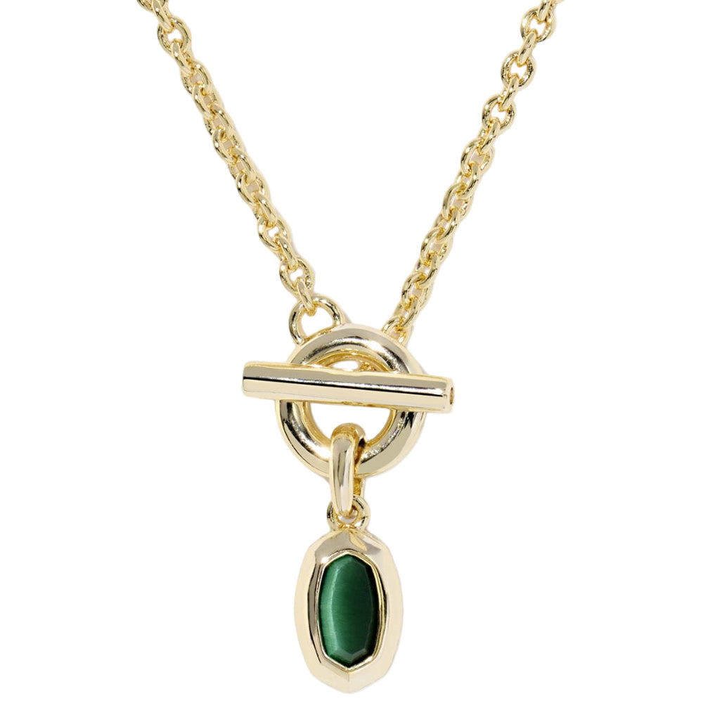 Kendra Scott Mini Elisa Gold Pendant Toggle Necklace