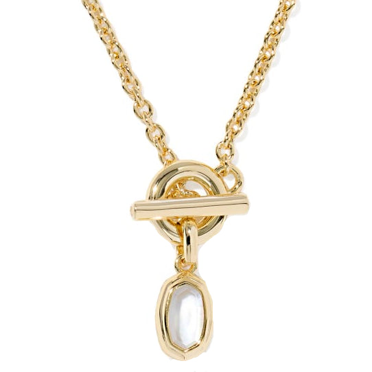 Kendra Scott Mini Elisa Gold Pendant Toggle Necklace
