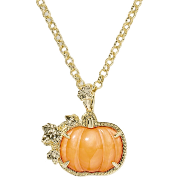 Kendra Scott Gold Pumpkin Pendant Necklace