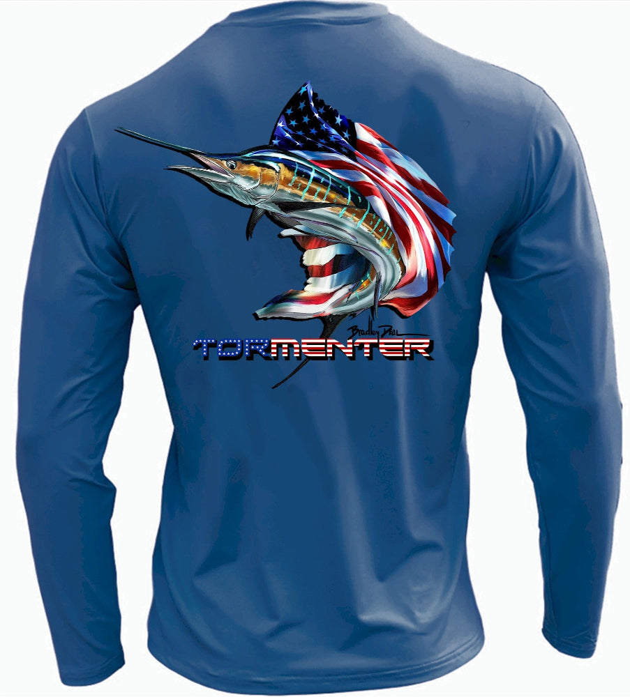 Tormenter "Patriot" SPF Men's Performance Fishing Shirts