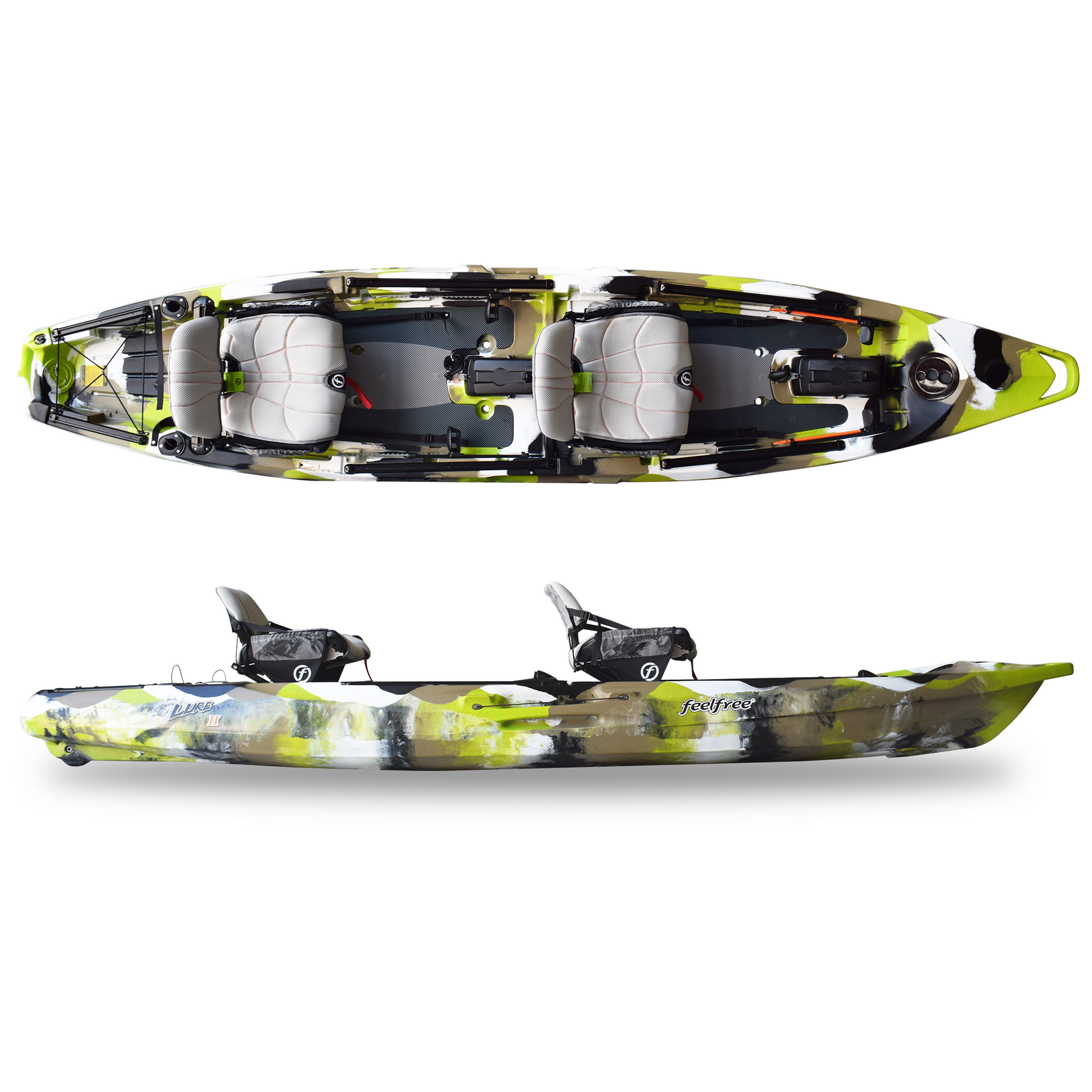 Lure II Tandem Kayak - Lime Camo
