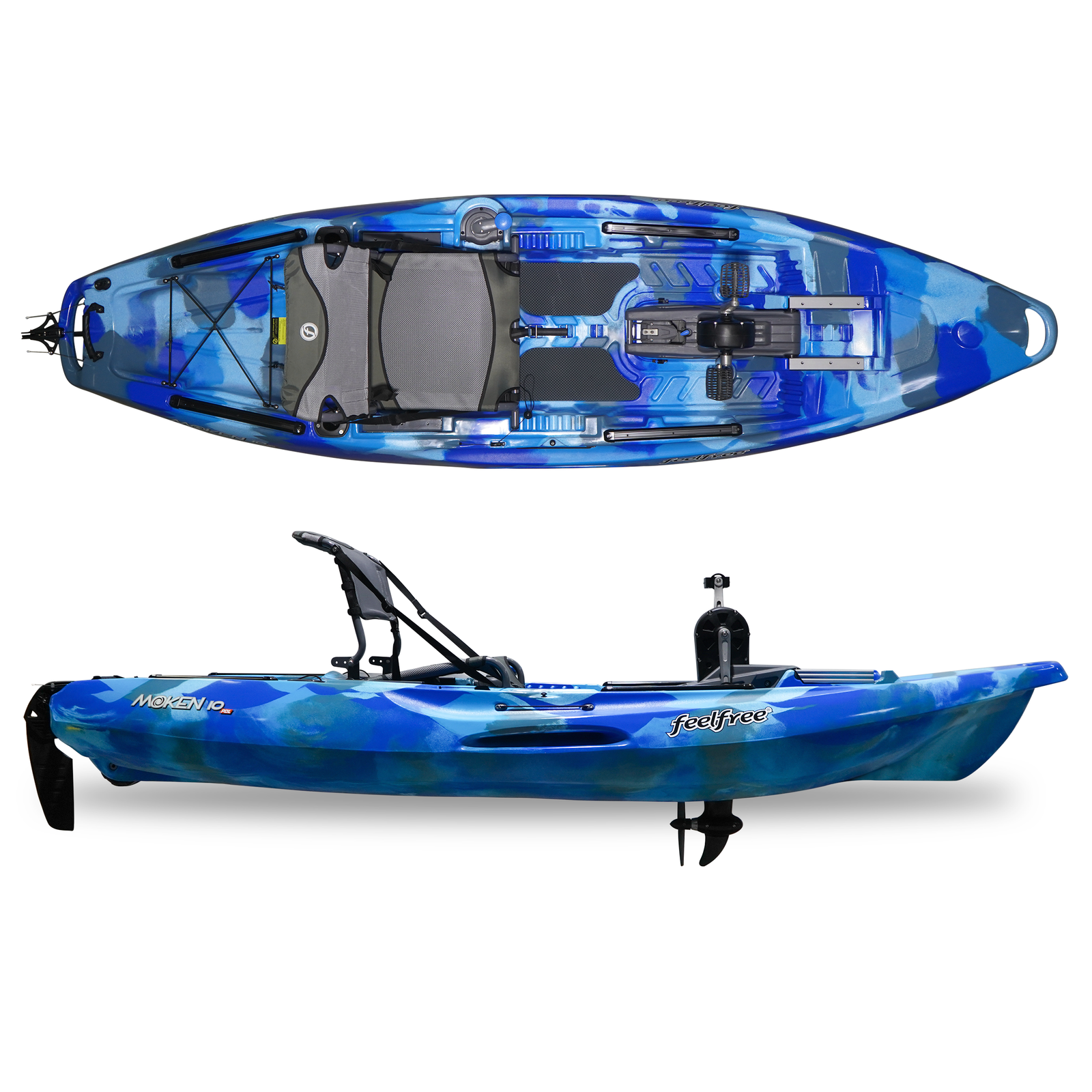 Feelfree Moken 10 PDL Pedal Kayak - Ocean Camo