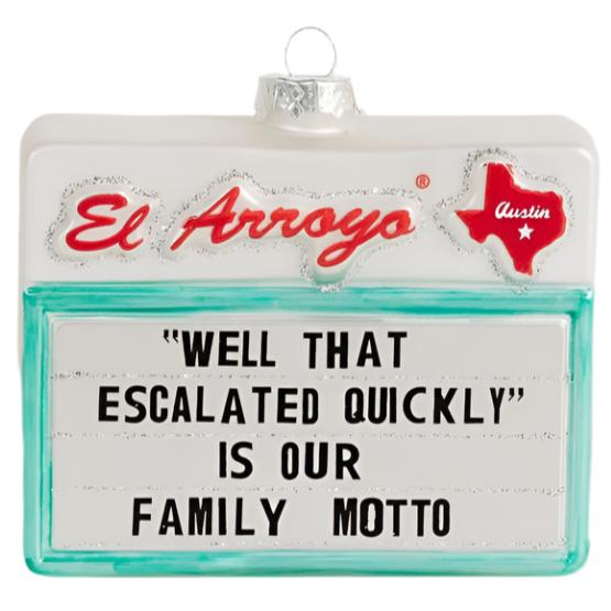 El Arroyo Restaurant Roadside Sign Ornaments