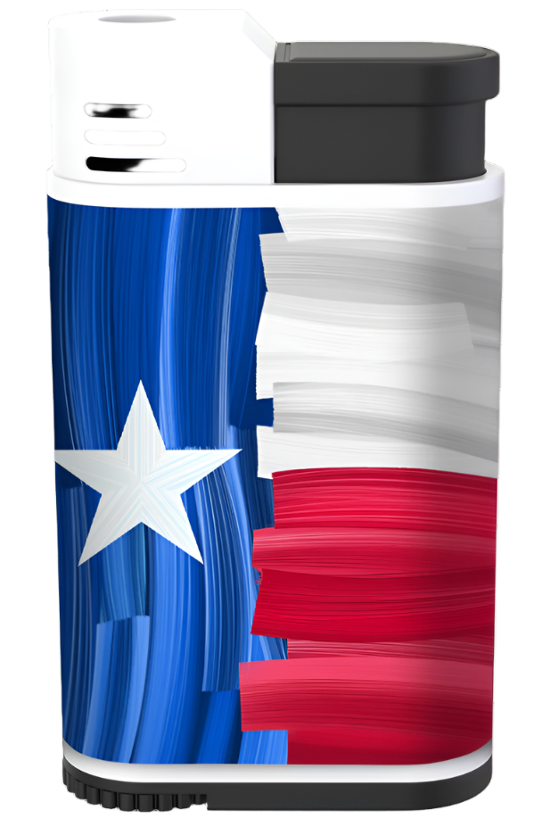Palio Torcia Single Jet Lighter (Texas Flag)
