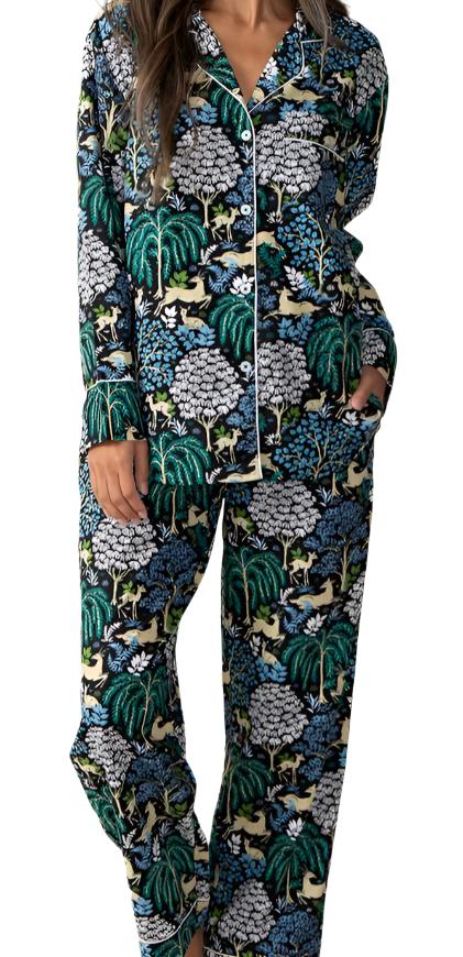 Printfresh Dashing Deer Long Pajama Set