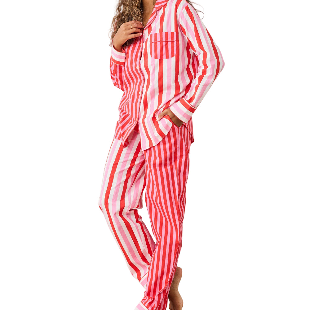 Printfresh Peppermint Swirl Long Pajama Set
