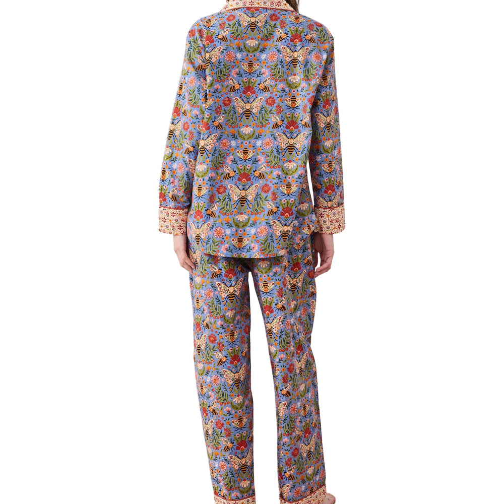 Printfresh Bee Tapestry Long Pajama Set