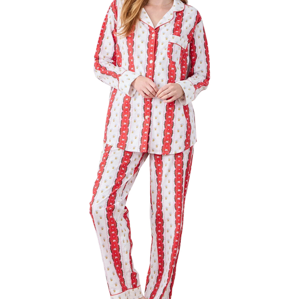 Printfresh Sweet Heart Stripes Long Pajama Set