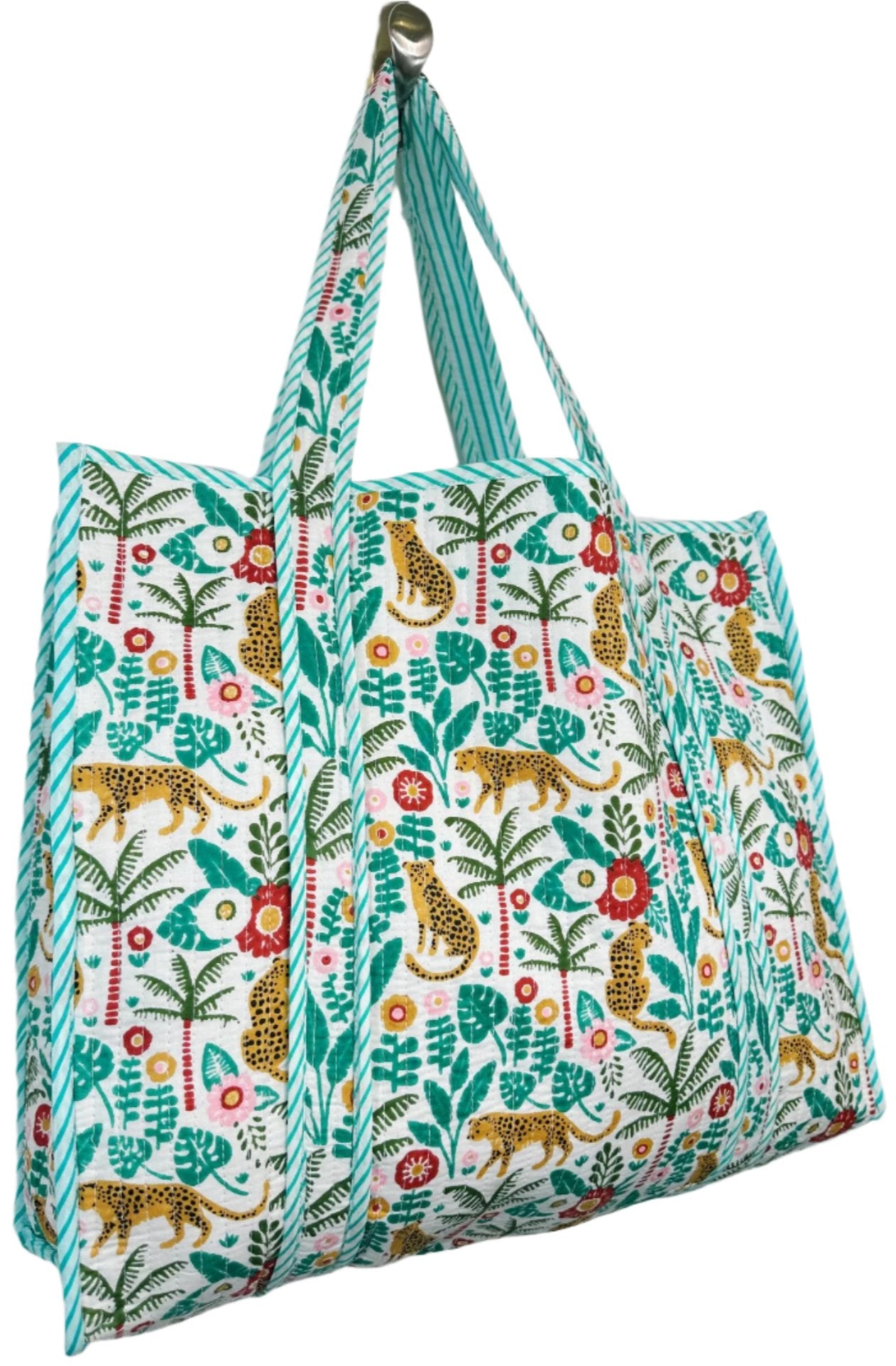 Folklore Couture Quilted Cotton Totes - 17.5" x 17.5"