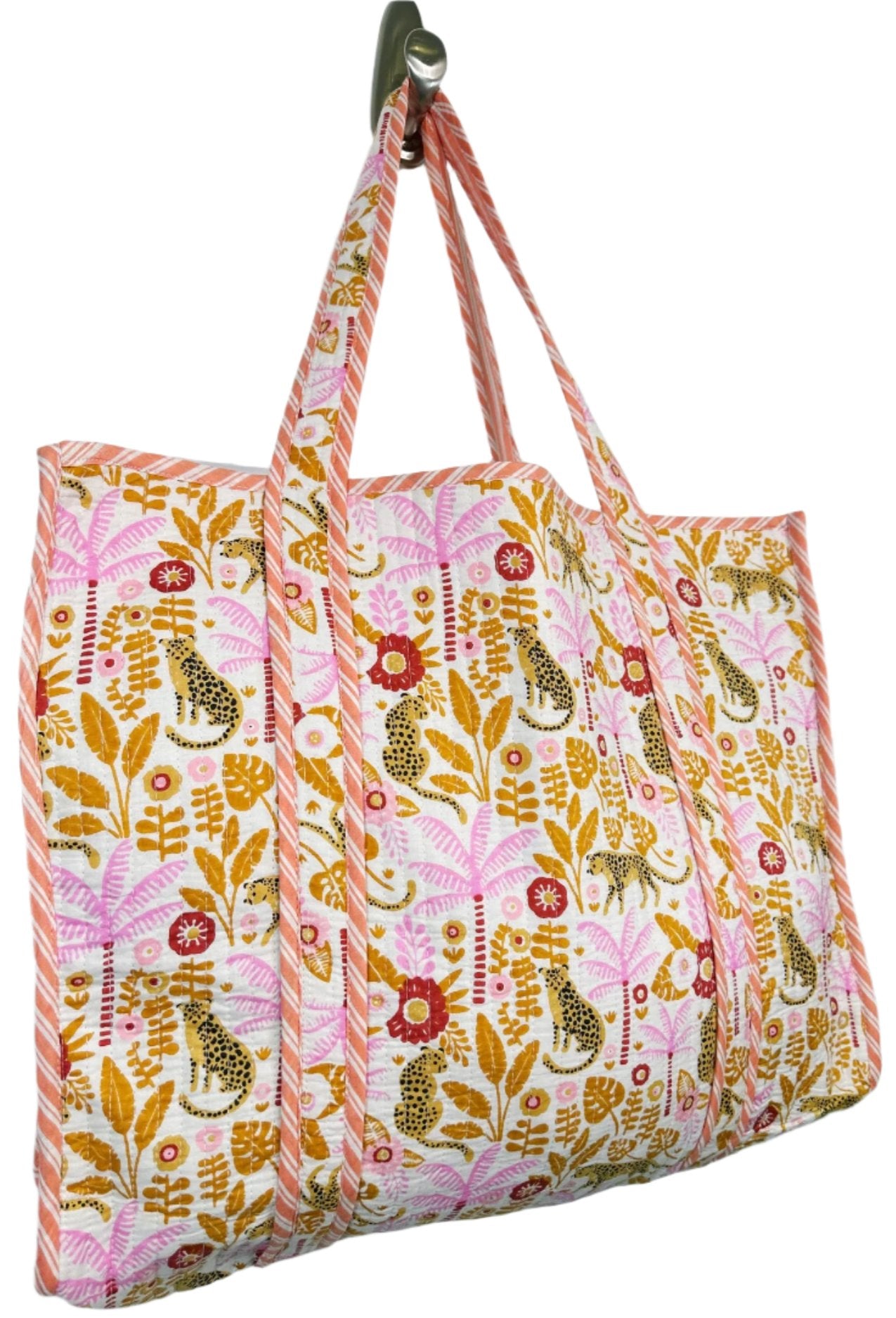 Folklore Couture Quilted Cotton Totes - 17.5" x 17.5"