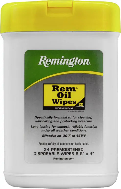 Remington Rem-Oil Firearm Cleaning & Lubricant Wipes - 24 pc.