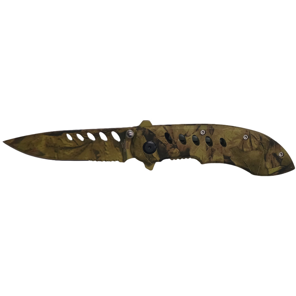 Service Tool Stainless Steel Camo Pocket Knives