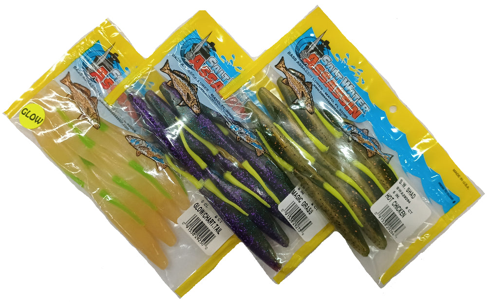 Bass Assassin Swimming Shad & Sea Shad Soft Lures - 4" & 5" Bass Assassin Swimming Shad & Sea Shad Soft Lures - 4" & 5"