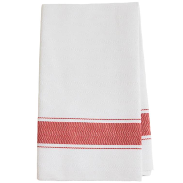Classic Italian Cotton Herringbone Kitchen Towels - 23" x 26"