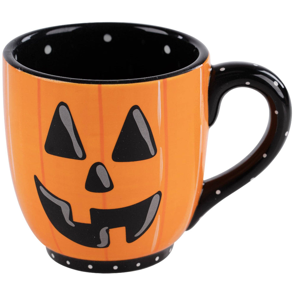 Glory Haus Ceramic "Trick or Treat" Jack-o-Lantern Mug - 16 oz.