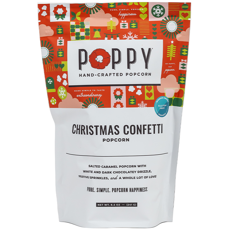 Poppy Handcrafted Gourmet Popcorn (Holiday) - 7.5 oz. to 9 oz.