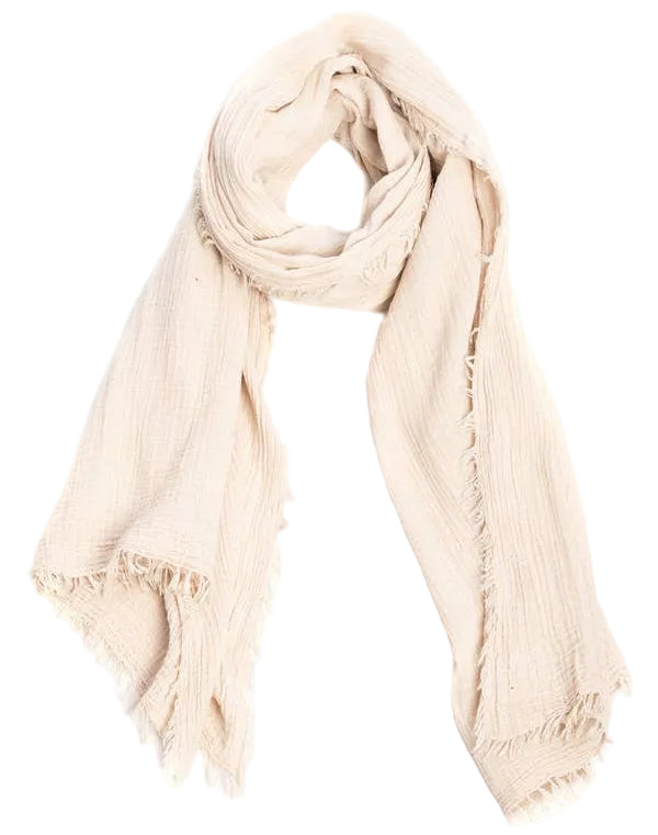 Saachi Cotton Fringed Light Scarves - 39" x 71"