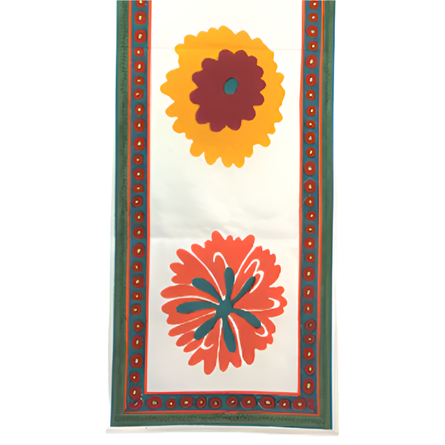 Pacific & Rose Block-Printed Cotton Table Runners - 14" x 90"