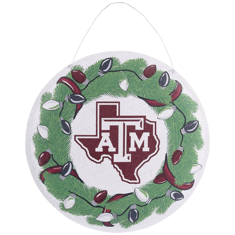 Glory Haus Texas Collegiate Helmet & Wreath Reversible Burlees - 22"