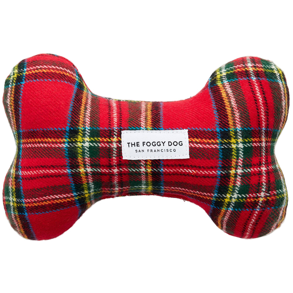 Foggy Dog Cotton Canvas Bone Squeak Toys