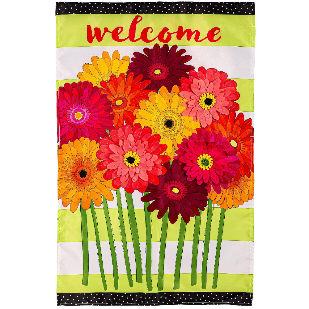 Evergreen "Welcome" Themed House Flags - 28" x 44"
