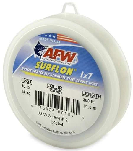AFW Surflon 1x7 Nylon-Coated Stainless Steel Trolling Wire - 30 lb. to 135 lb.