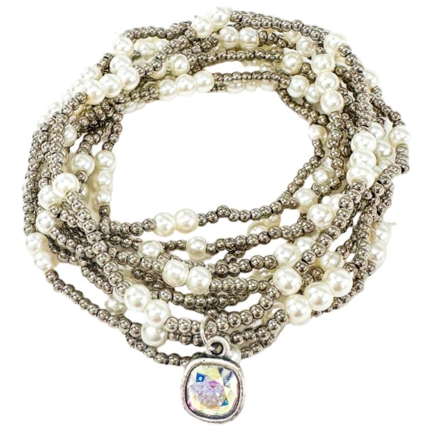 Pink Panache Ten-Strand Beaded Bracelet Set - 10 pc.