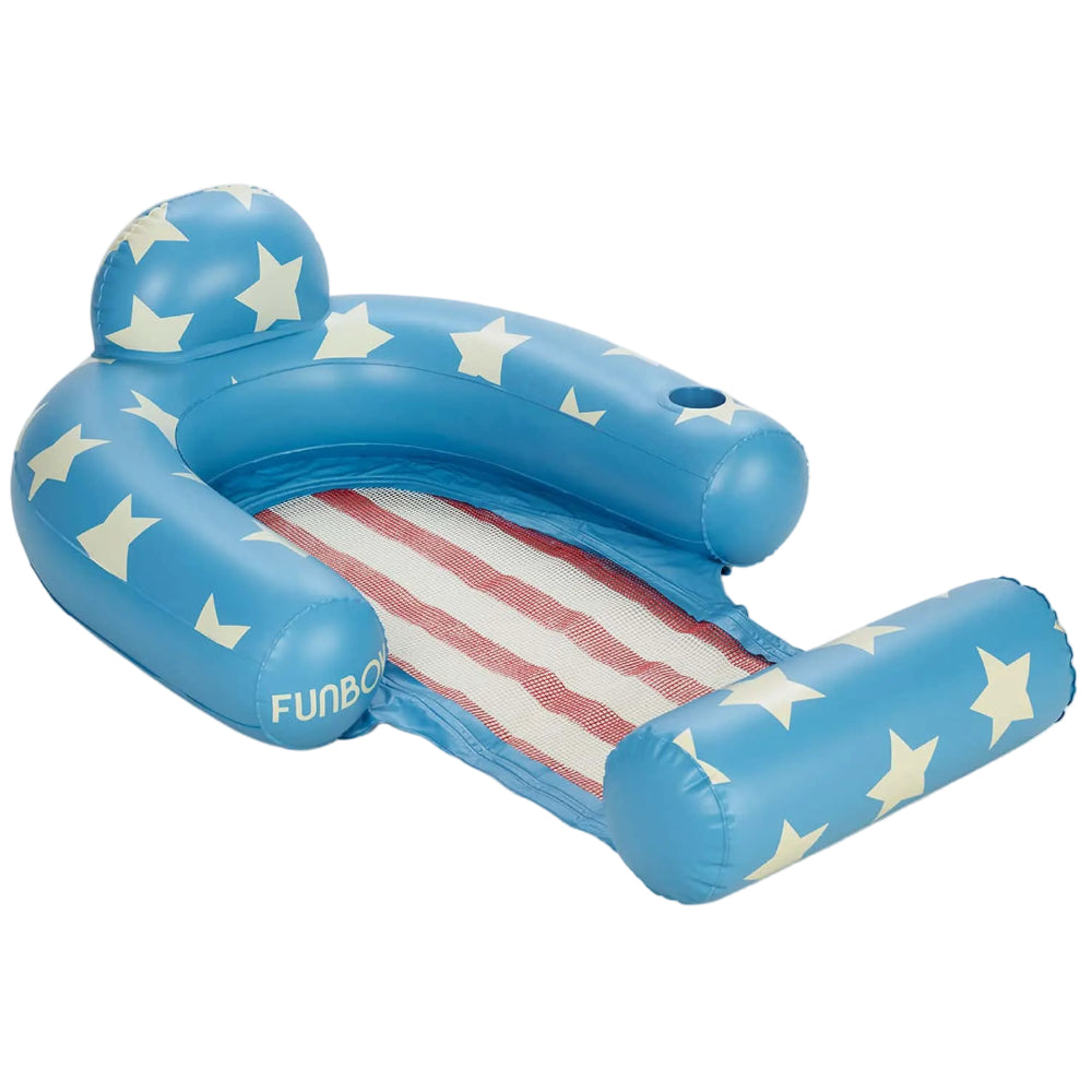 Funboy Inflatable Vinyl Stars & Stripes Pool Chair