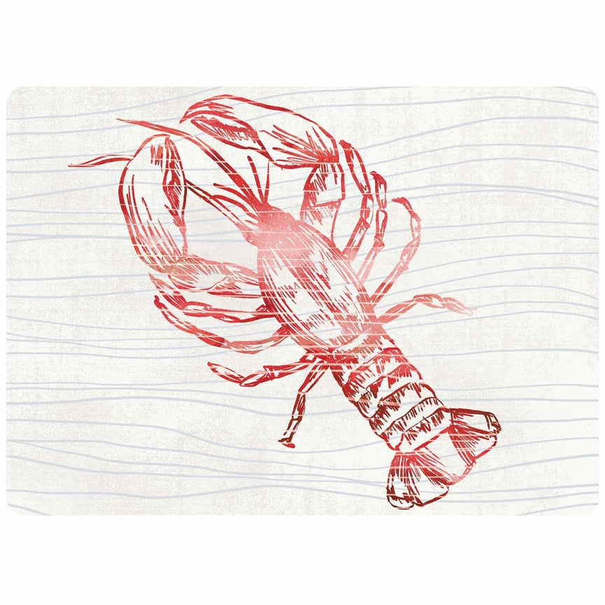 RockFlowerPaper Cork-Backed MDF Lobster Placemats - 4 pc.