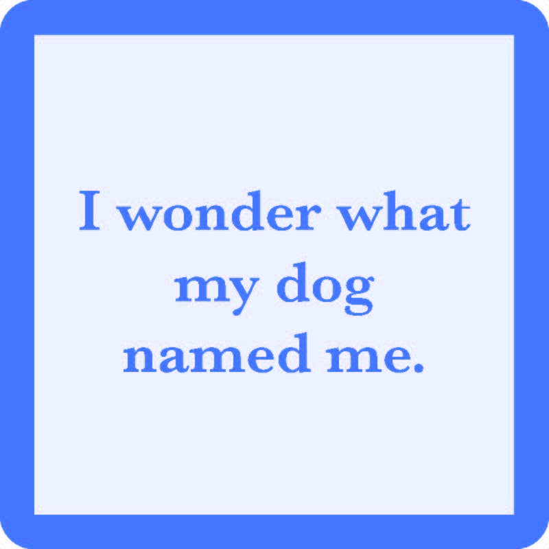 Drinks On Me Humorous Resin Drink Coasters - 4" x 4"