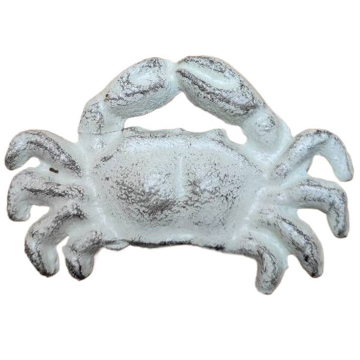 CB Home White Cast Iron Crab Drawer Pull - 2.5" x 1.65"