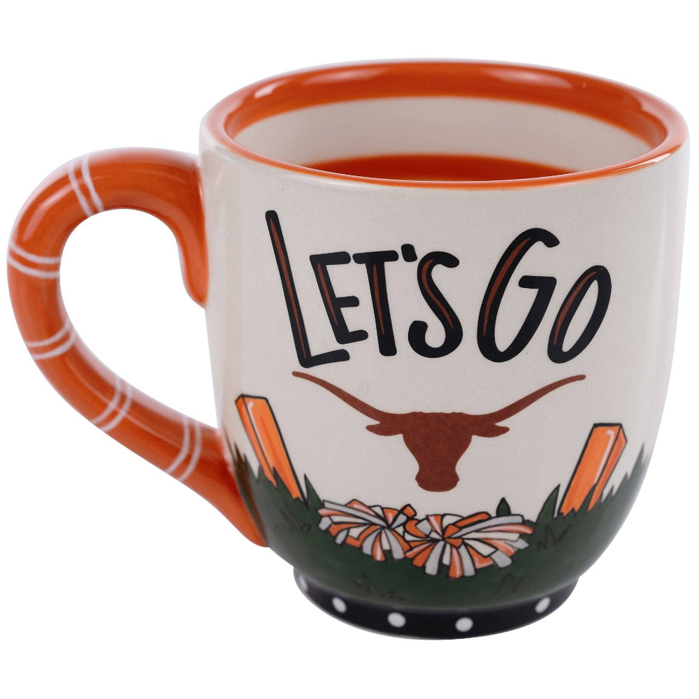 Glory Haus Ceramic "Let's Go Longhorns" Mug - 16 oz.