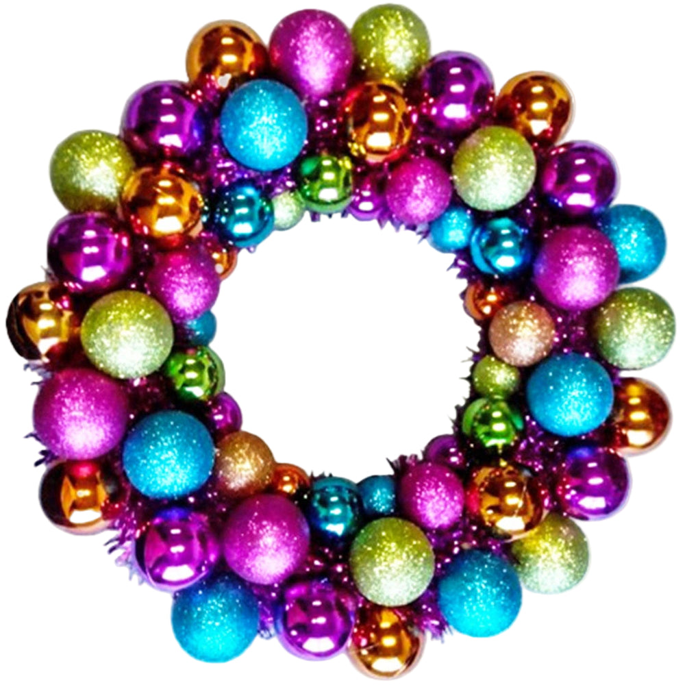 Winterland Assorted Bauble Light-Up LED Christmas Wreaths - 16"