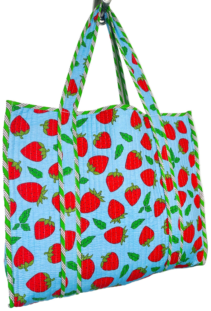 Folklore Couture Quilted Cotton Totes - 17.5" x 17.5"