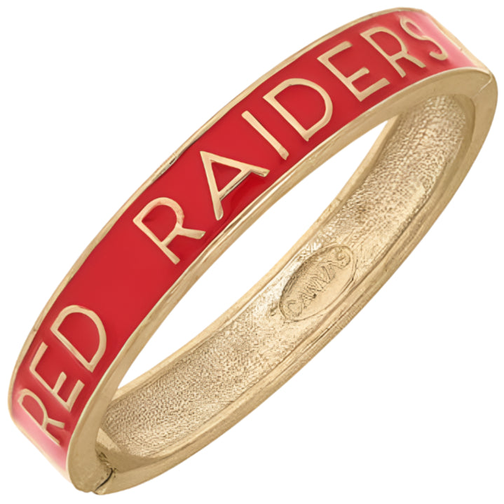 Canvas Style Texas Tech Raiders Embossed Resin Bangle (Red)
